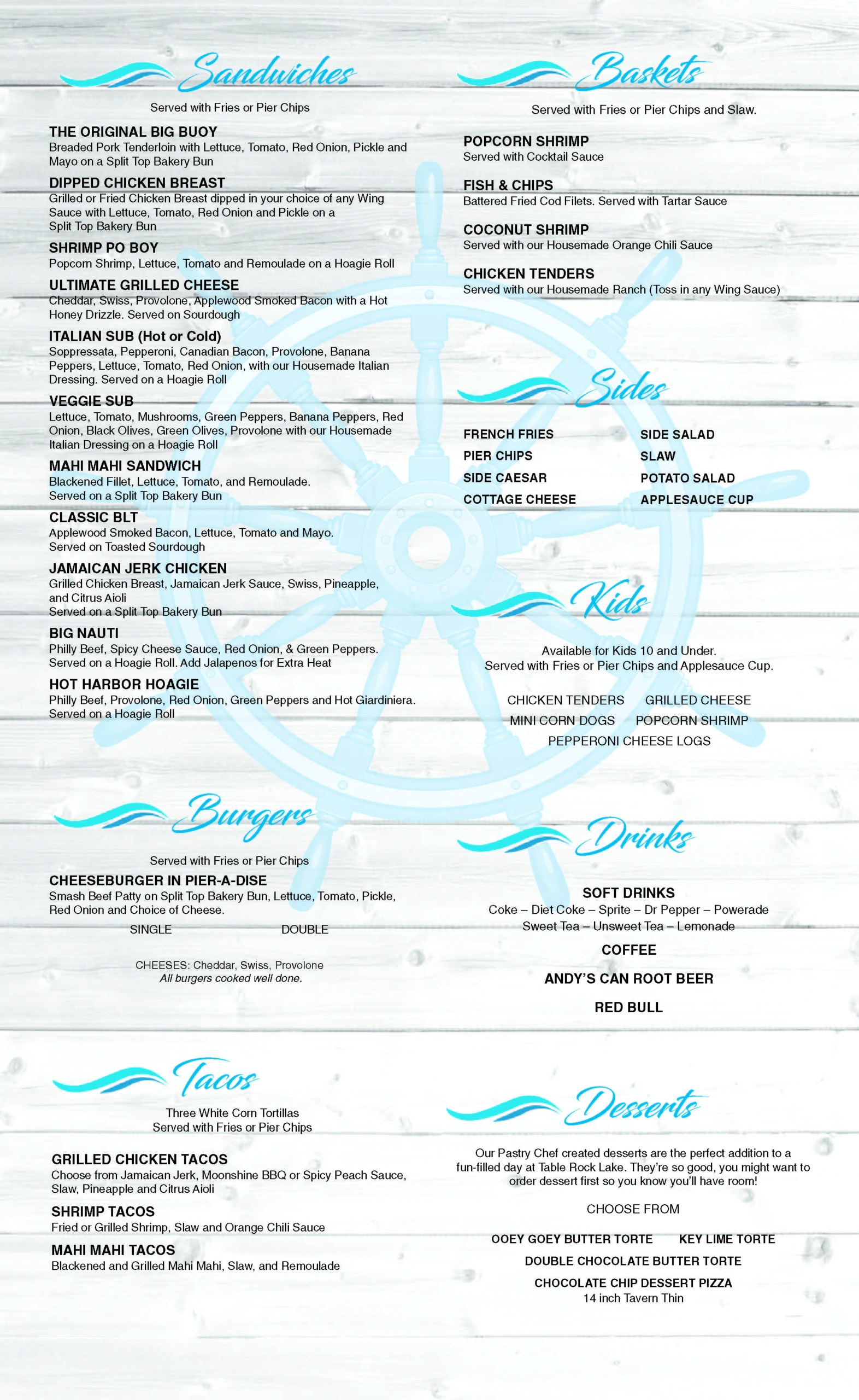 2026 May Menu (1) 2026 Pier 28 Menu